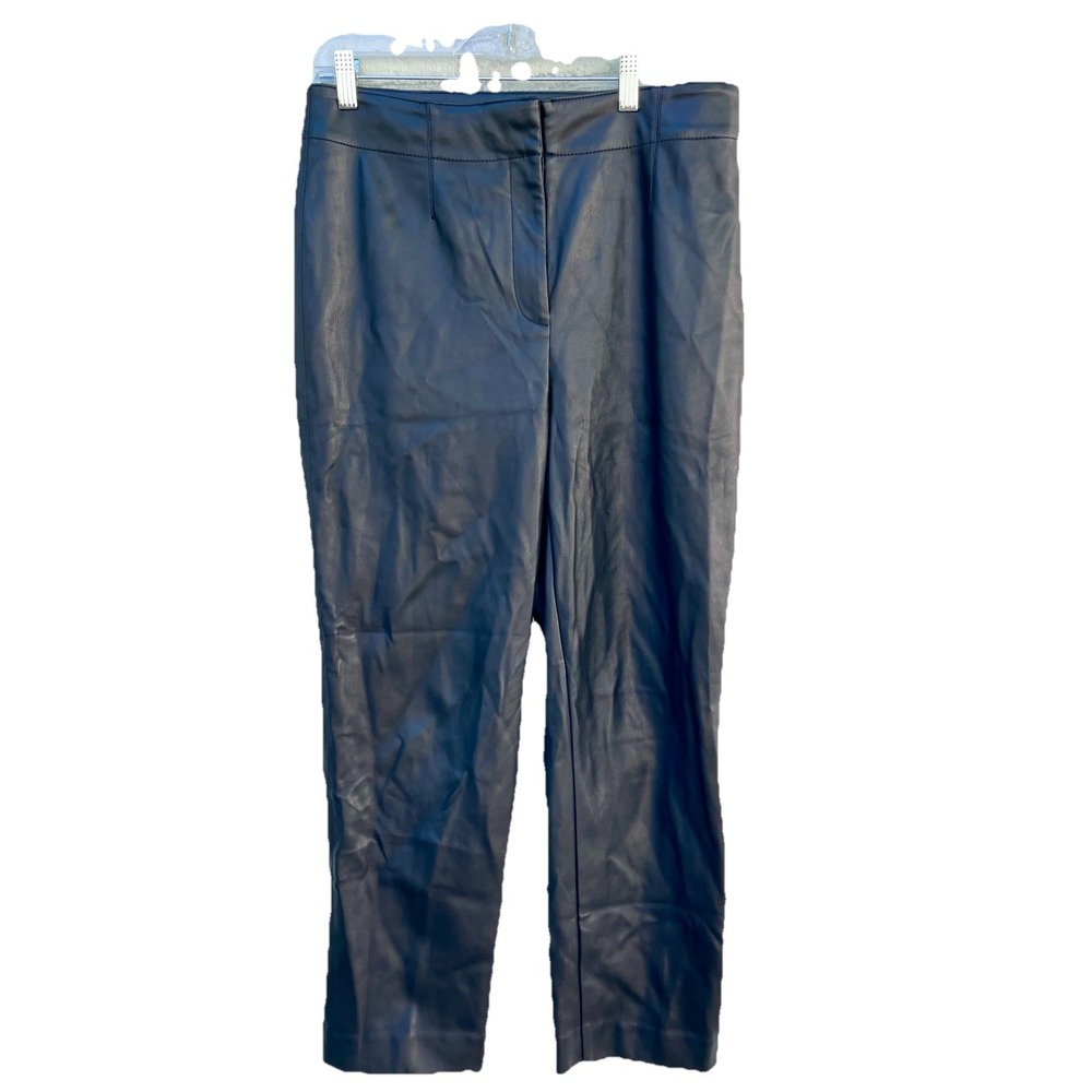 ANN TAYLOR black Vegan leather‎ high rise Size 8 pants